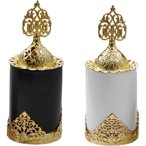 Nordic Ceramics Incense Burner Holder,Metal Arabic Style Incense Burner,for Home Decorative,Luxury Ornaments