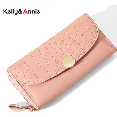 Fashion Stone Pattern Long Wallets Womens Summer Soft PU Leather Card Holder Bags Wallet High Quality Cluth Bags Female Purse