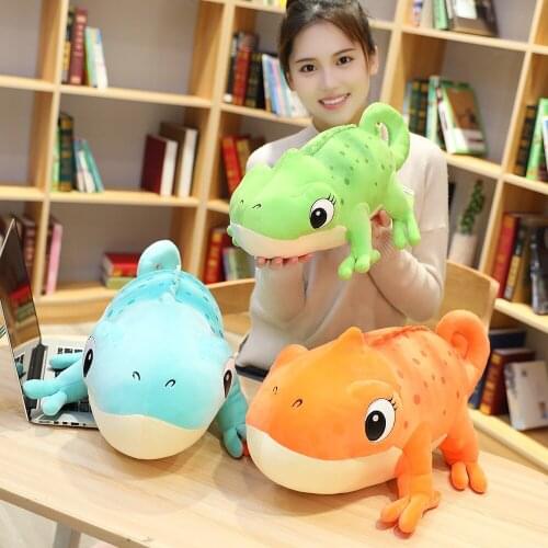 Anole Doll Comfortable Coloretto Pillow Creative Soft Cushion Plush Toy Stuffed Chameleon Room Decor Birthday Gift Baby Present