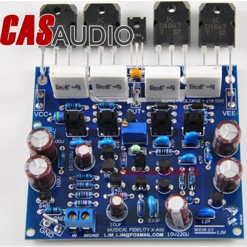 LJM MX50X2 2pcs MX50 Class AB 100W+100W Power Amplifier Borad Finished
