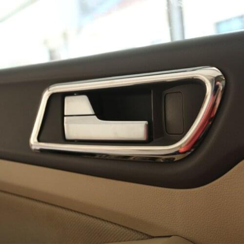 Foal Burning 4 Pcs Stainless Steel Inner Door Handle Circle Trim Chrome Sequins Cover Sticker for Ford Focus 2 Mk2 2009 - 2012