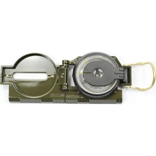 New Mini Military Camping Marching Lensatic Compass Magnifier Fast Shipping Wholesale Army Green Color 1Pc