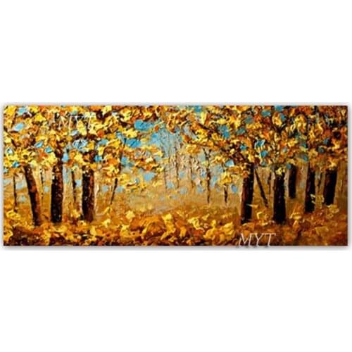 3D Textured Thick Birch Tree Art 100% Hand Painted Oil Painting Wall Decor Canvas Art Pictures For Living Room Hotel Decoration