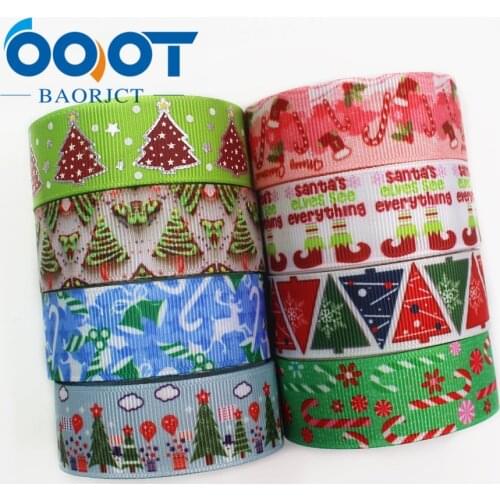OOOT BAORJCT I-19713-6,22mm,10yards Christmas series Cartoon grosgrain ribbons,bow cap accessories and decorations,DIY materials