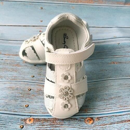 NEW1 pair girl Flower Leather Sandals Orthopedic arch support Children shoes girl sandals, Kids shoes