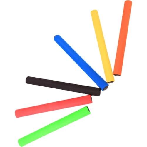 6PCS Anti-slip Sponge Relay Batons Sticks Track and Field Equipment Running Sports Game Props Racing Competition Supplies for Ki