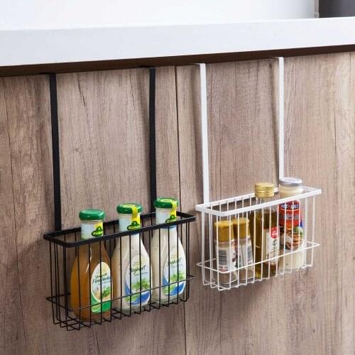 Hanging Storage Basket Holder Organizer Support Kitchen Tools Storage Shelves Durable Bathroom Over Cabinet Door