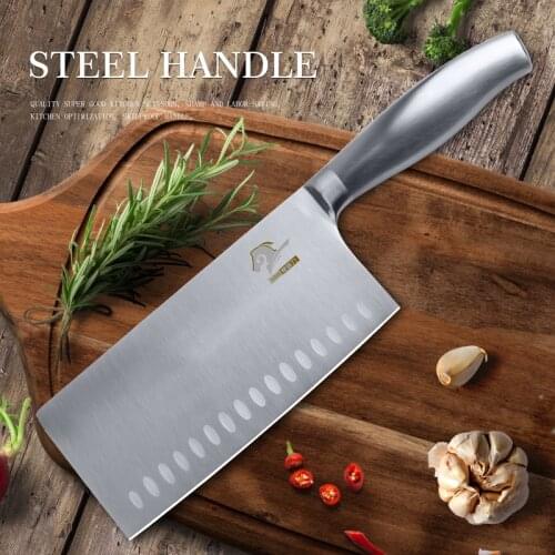 Professional Chinese Cleaver Knife Kitchen Chef Knife Stainless Steel Meat Cleaver Slicing Cutter Cooking Knives Tool
