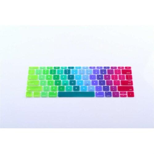 Rainbow Silicone Laptop Keyboard Skin Protector Cover Protective Film Guard for Apple Macbook Mac Retina 12 Inch US Layout