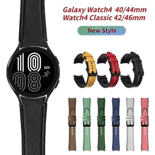 20mm Quick Release Strap for Samsung Galaxy Watch4 40mm 44mm leather Band for Galaxy Watch 4 Calssic 42mm 46mm Watch Bracelet