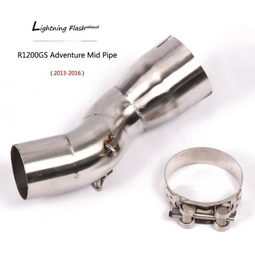 50.8 mm Mid Pipe For BMW R1200GS Adventure 2013-2016 Motorcycle Exhaust Middle Pipe Slip On Stainless Steel Converter Modified