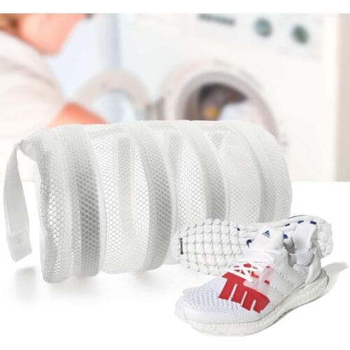 Zipper Closure Machine Shoe Wash Bag Washing Net Polyester Drying Laundry Protective With Hanging Loops Durable Storage