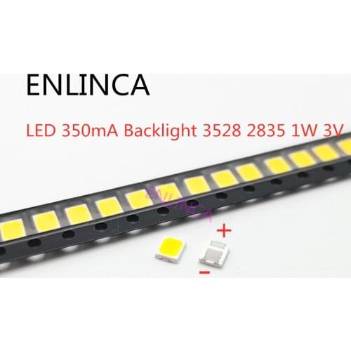 50-100pcs Original For LG LED 100-120LM 350mA Backlight 3528 2835 1W 3V 120LM Cool white LCD Backlight for TV Application