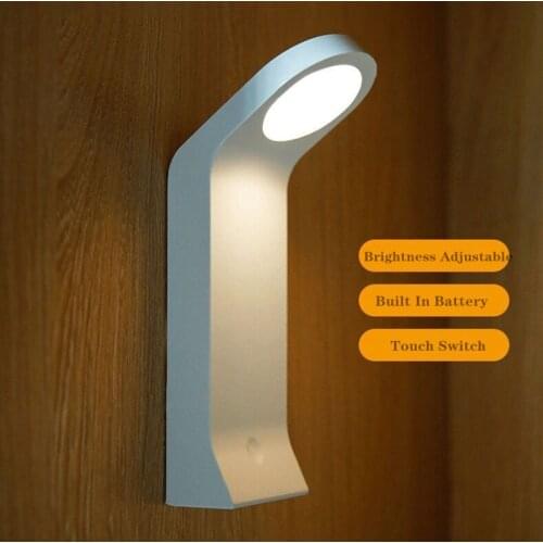 Brightness Adjustable LED Night Light Built In USB Rechargeable Battery LED Table Lamp For Reading Cabinet Night Lamp