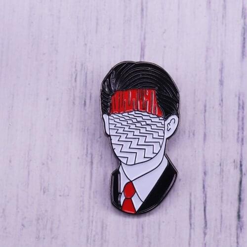 Twin peaks enamel pin mystery horror drama television series pin David Lynch brooch