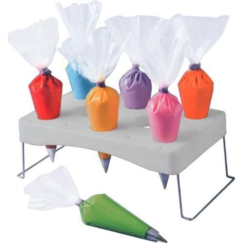 Convenient Icing Piping Bag Shelf Plastic Dessert Decorators Icing Pastry Bag Stand Racks Holder Cake Decor Baking Tools