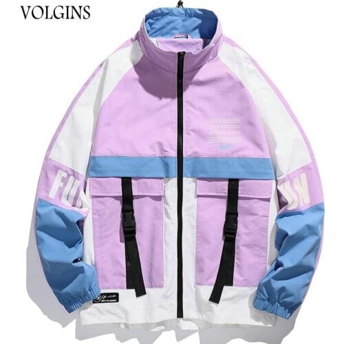 Streetwear Men Hip Hop Jacket Coat Ribbons Jacket Windbreaker Harajuku 2021 Autumn Women Men Bomber Jacket Vintage Outwear