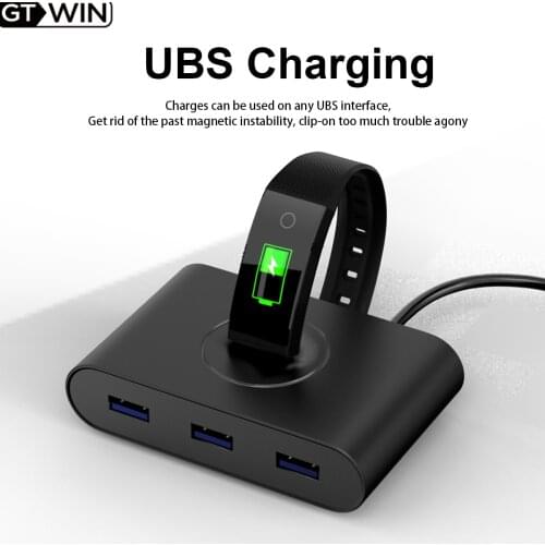 GTWIN Thermometer Smart Bracelet IP68 Waterproof Heart-rate Sleep Monitor Portable Wearable Fashionable Watch USB Charging Band