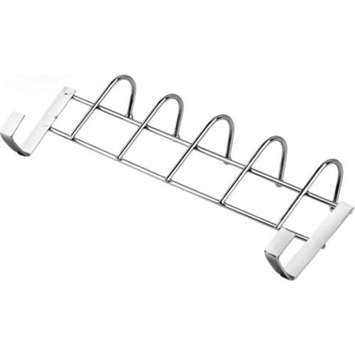 Coat Towel Hanger Bathroom Kitchen Rack Holder Shelf 5 Hooks Stock Over Door Home Offer Bathroom Cabinet Holder Organizer