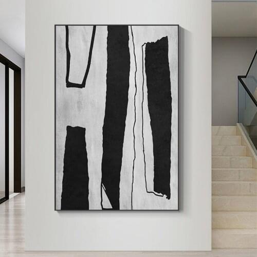 Vintage Abstract Black Line Minimalist Posters Canvas Painting Wall Art Print Picture for Living Room Interior Home Decoration