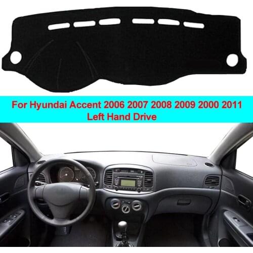 Car Inner Dashboard Cover Dash Mat Carpet Cape For Hyundai Accent 2006 2007 2008 2009 2000 2011 LHD Dash Board Pad Anti-UV