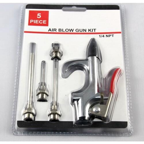 5Pcs/Kit Air Compressor Blow Gun Pneumatic Tools Air Spray Blower Multiple Nozzles Dust Cleaning