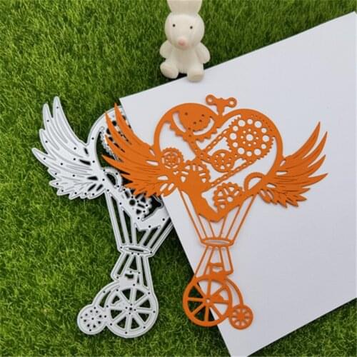 Winged Hot air balloon Metal Cutting Dies Stencils For Card Making Decorative Embossing Suit Paper Cards Stamp DIY