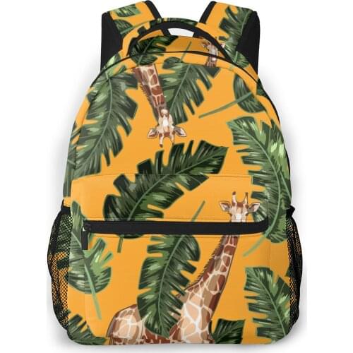 Women Backpack with Multiple Using Women Backpacks Tropical Plants Animals Female School Bag Girls Travel Bag