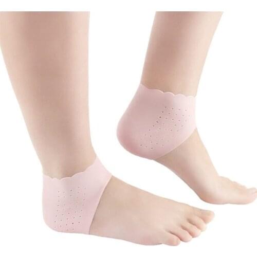 1 Pair Soft Silicone Foot Chapped Heel Insole Protector Moisturizing Gel Heel Socks Cracked Skin Foot Heel Protective Cushion