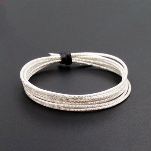 100m Fever grade silver foil single-chip headset upgrade line 7core OD:1.0