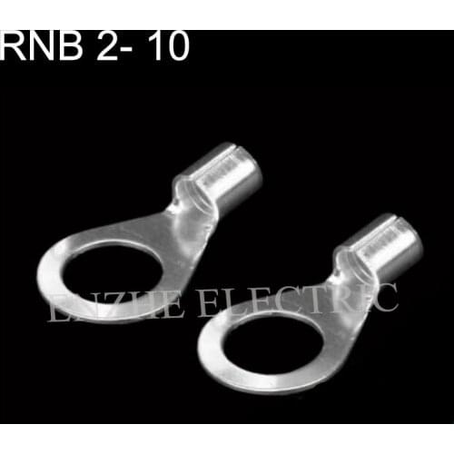 1000PCS insulated ring terminal RNB2-10/3/4/5/6/8 AWG16~14 Imax 27A 1.5-2.5mm2 O-shaped round cold-pressed terminal copper lug