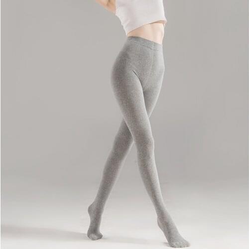 2 Pairs Vertical Stripes Womens Tights Combed Cotton Compression Butt lift Leg slimming pantyhose Mid-thickness body shaper