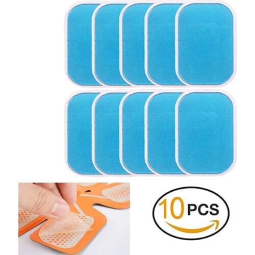 5 Pair(10pcs) Exercise EMS Abdominal Hydrogel Sticker Replacement Gel Pad Muscle Stimulator Gel Trainer Fitness Massager Gel Pad