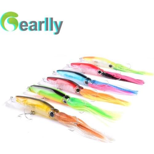 6pcs/lot Squid Lure 14cm 42g Wobbler Hard Bait Fishing Lures For Trolling Bionic Artifical Bait Minnow Made in China