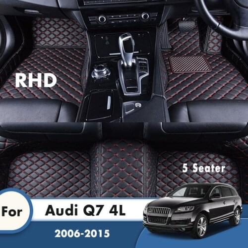 RHD Car Floor Mats For Audi Q7 4L 2015 2014 2013 2012 2011 2010 2009 2008 2007 2006 5 Seater Carpets Car Accessories Interior