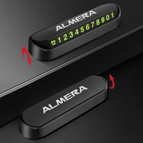 Car Temporary Stop Sign Parking Card Telephone Number Card Plate for Nissan Almera G15 N16 Car-Styling Accessories