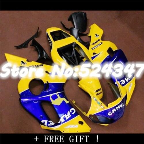 B Injection Blue yellow bodywork for YZF-R6 98-02 YZF R6 98 99 00 01 02 YZF 600 R6 1998 99 00 01 2002 ABS fairing kits