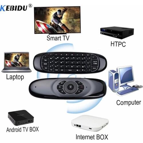 Kebidu 2.4GHz Wireless Keyboard Air Mouse Remote Control Russian English Rechargeable Handheld for Gaming Smart TV BOX PC
