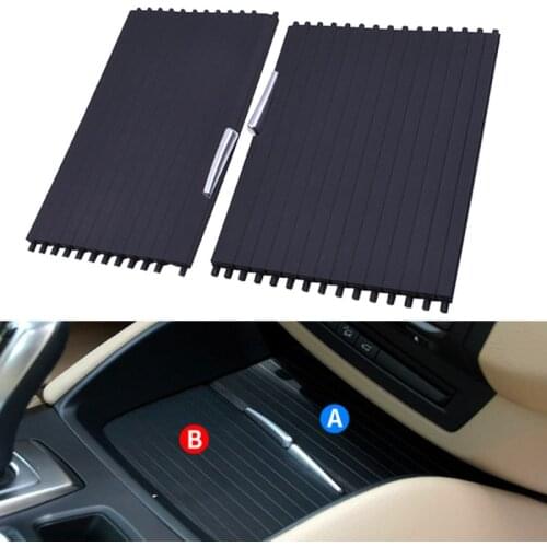 Car Interior Centeral Console Water Cup Drink Holder Rolling Cover Replacement For BMW X5 X6 E70 E71 E72 2007-2014