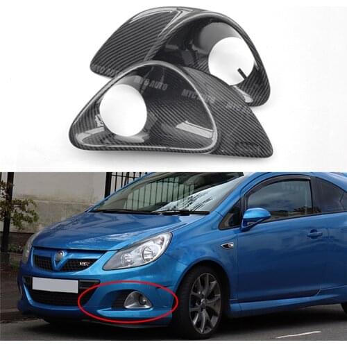 For Vauxhall Opel Corsa D VXR OPC Carbon Fog Light Covers