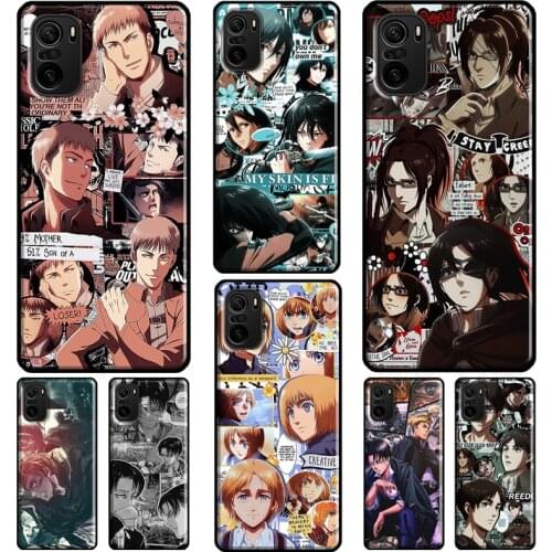 Attack on Titan Levi Armin Eren For Xiaomi Redmi Note 9 7 8 Pro 8T 9S Note 10 Pro Case For Redmi 9C 9A 8A 7A 9 9T Coque