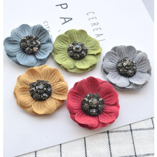 Flower fabric rhinestone beaded patches perle pour coudre vetement applique sew on patches for clothes bordados para costura