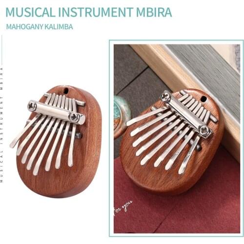 Wood kalimba Musical Instrument Mini 8 Keys Kalimba Percussion Musical Instrument Mahogany Thumb Finger Piano