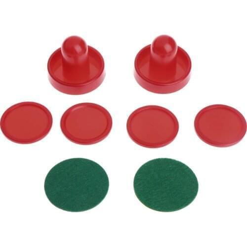 1set Air Hockey Accessories Goalies Puck Felt Pusher Mallet Adult Table Games
