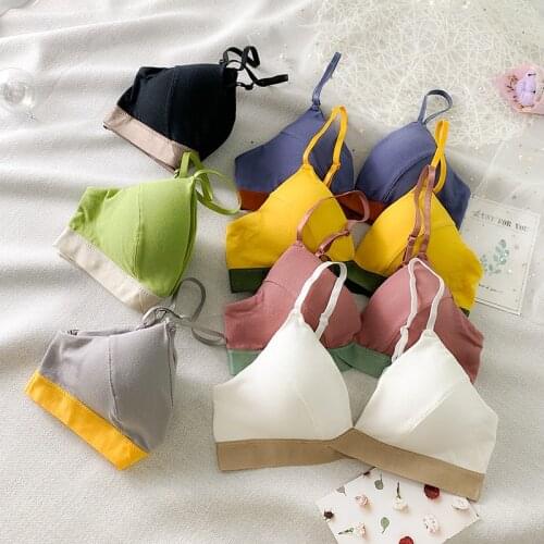 Deep V Bralette Push Up Bras for Women Seamless Underwear Cotton Bra Female Brassiere Wireless French Sexy Lingerie