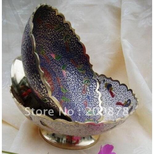 HDC0721 Nepal brass hand painted colorful Peacock big candy plate,150*55mm,engraved Peacock handicrafts,Resale & Wholesale