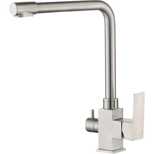304 Stainless Steel Filtered Crane For Kitchen Faucet 360 Rotation Water Filter Tap Three Ways Sink Mixer Water Purification Tap