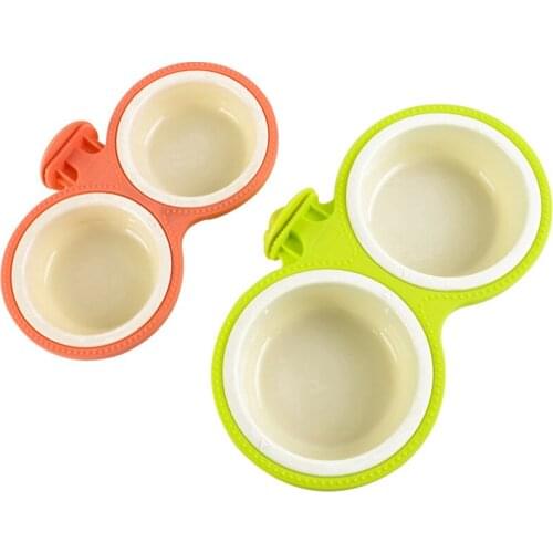 Pet Round Food Bowl for Dogs Plastic Anti-choke Bowl Multi-color Non-slip Drinking Bowl for Dogs Cats
