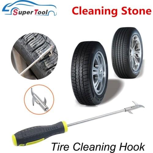 Auto Car Tire Cleaning Hook Hook Remove Stone Wheels Cleaning Hook Auto Wire Cleaner Scaper Car Repair Tool For Motorcycle/Cars