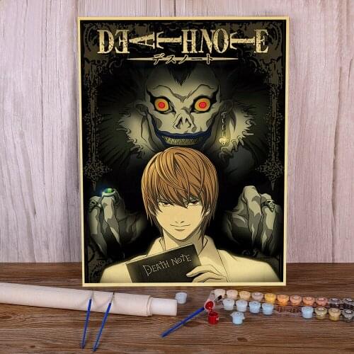 Landscape Classic Anime Series Death Note DIY Paint By Numbers Complete Kit Oil Paints 40*50 Boards By Numbers New Wholesale